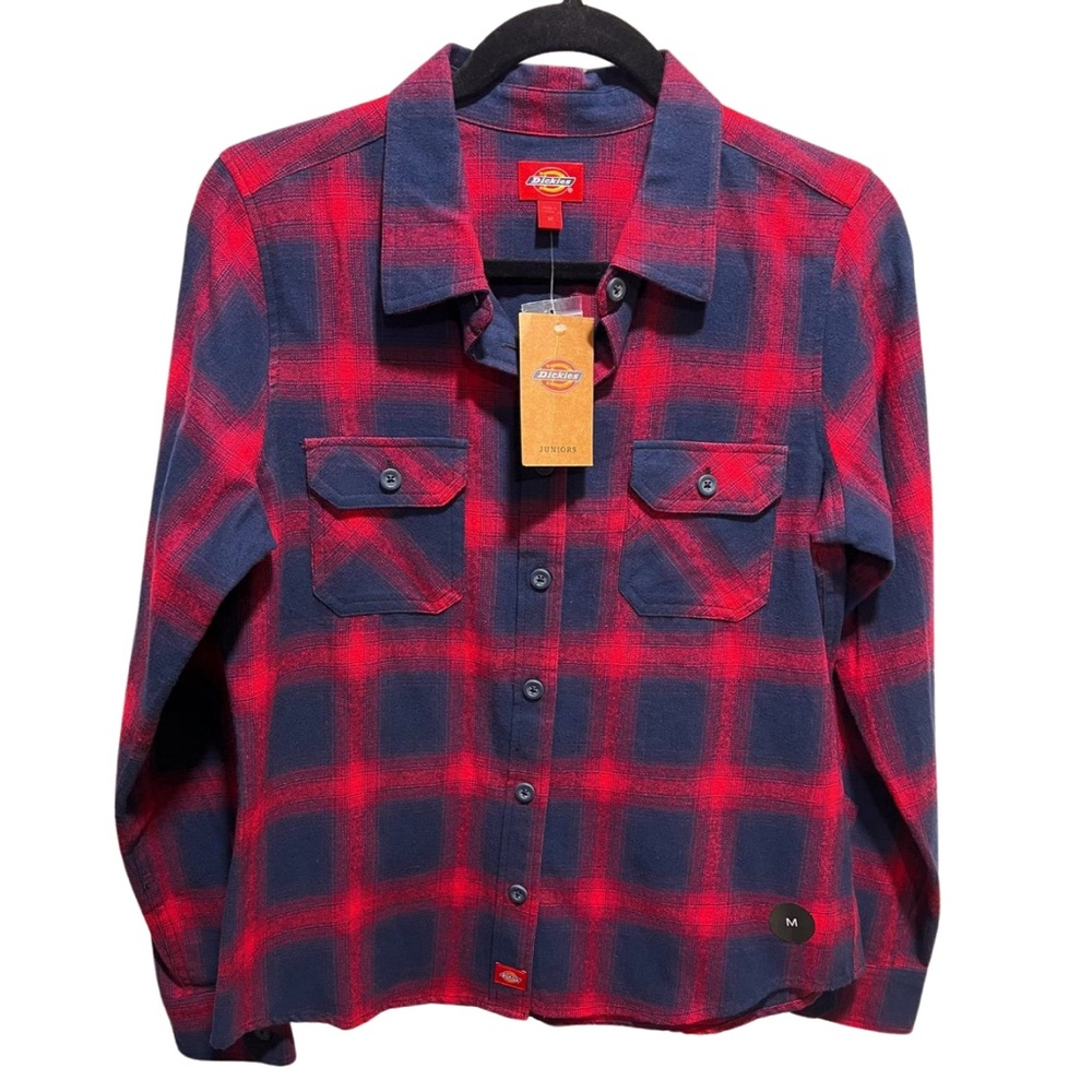 BNWT Dickies Red Blue Plaid Top